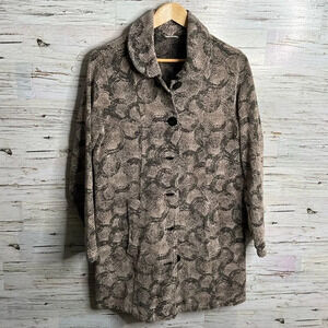 CMC made in  the USA jacket blazer tapestry size small brown